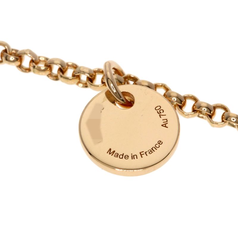 Hermes Exlibris MM Diamond Necklace 18K Pink Gold