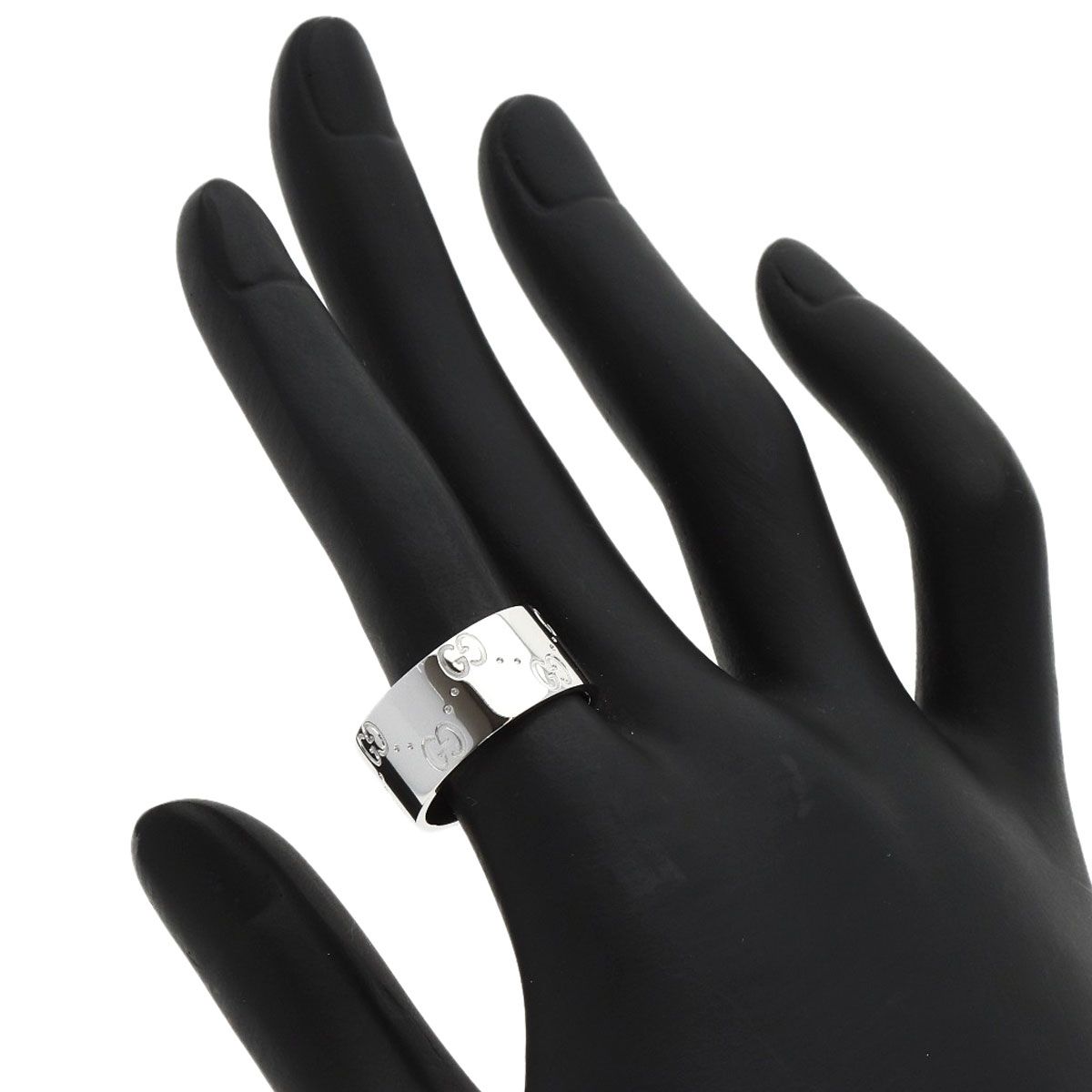 Gucci Icon Wide Ring 18K White Gold