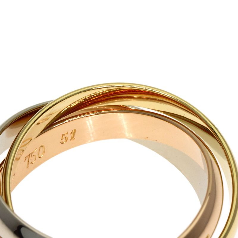 Cartier Trinity 51 Ring 18K Yellow Gold 18K Pink White
