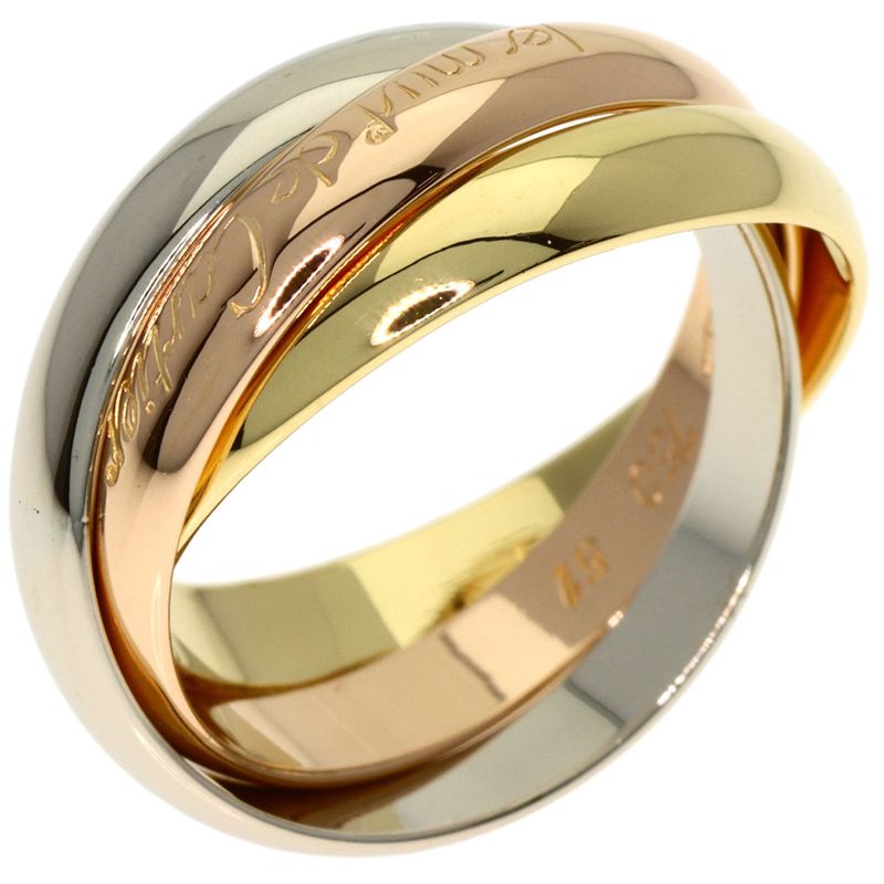 Cartier Trinity 51 Ring 18K Yellow Gold 18K Pink White