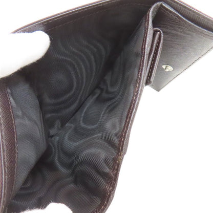 Prada Logo Bifold Wallet Dark Brown