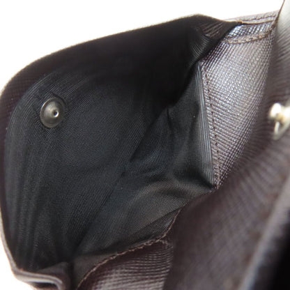 Prada Logo Bifold Wallet Dark Brown
