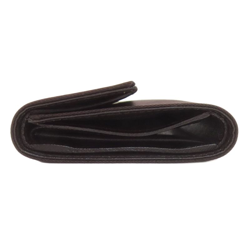 Prada Logo Bifold Wallet Dark Brown