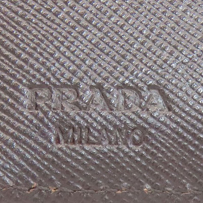 Prada Logo Bifold Wallet Dark Brown