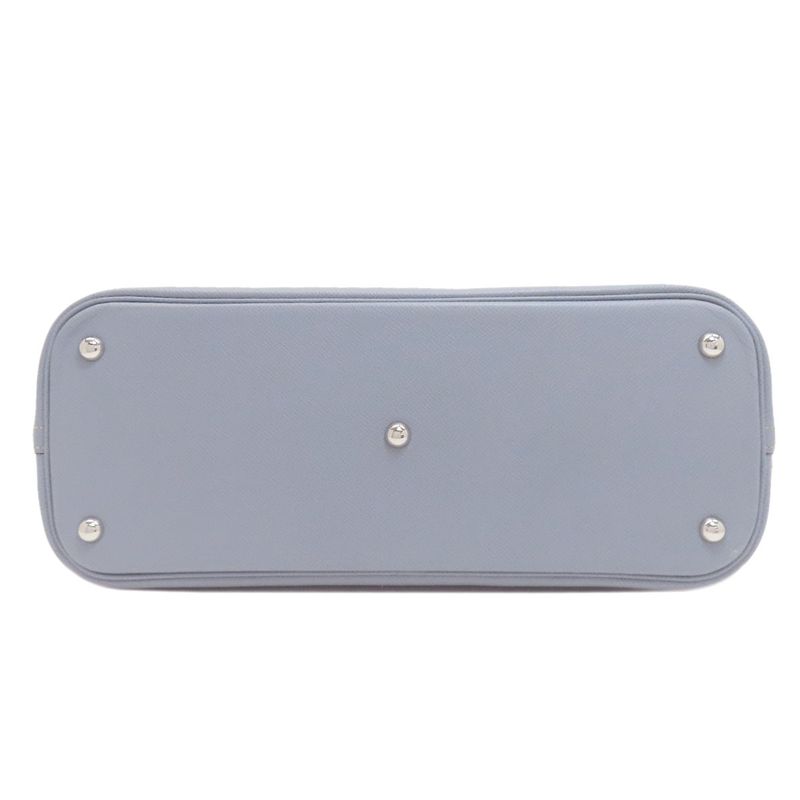 Hermes Bolide 37 Silver Handbag Epsom Light Blue