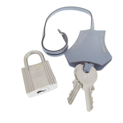 Hermes Bolide 37 Silver Handbag Epsom Light Blue