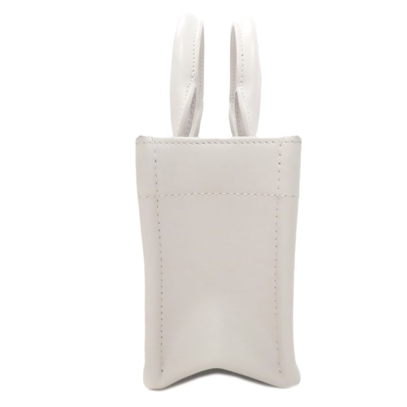 Dior Book Tote Mini Macro Cannage 2-Way Handbag White Gray White