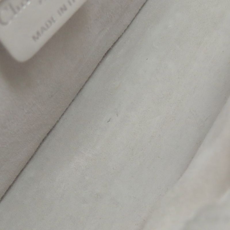 Dior Book Tote Mini Macro Cannage 2-Way Handbag White Gray White