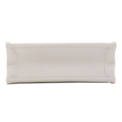 Dior Book Tote Mini Macro Cannage 2-Way Handbag White Gray White