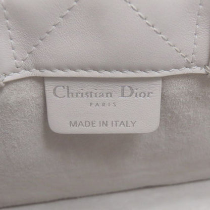 Dior Book Tote Mini Macro Cannage 2-Way Handbag White Gray White