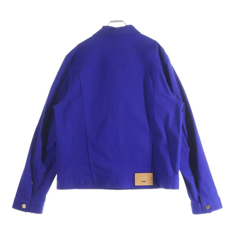 Louis Vuitton Logo Button Cotton Denim Jacket Blue Neo