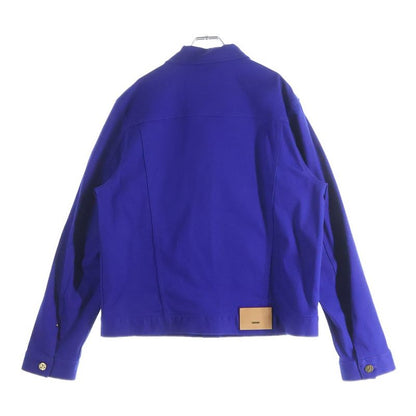 Louis Vuitton Logo Button Cotton Denim Jacket Blue Neo