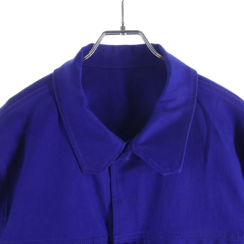 Louis Vuitton Logo Button Cotton Denim Jacket Blue Neo