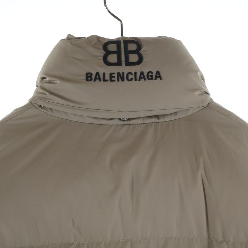 Balenciaga BB Puffer Jacket Microfaille Beige