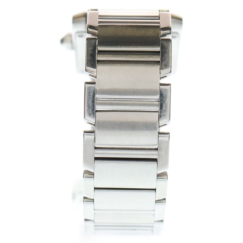 Cartier Tank Francaise MM Silver Dial SS Quartz Stainless Steel Watch