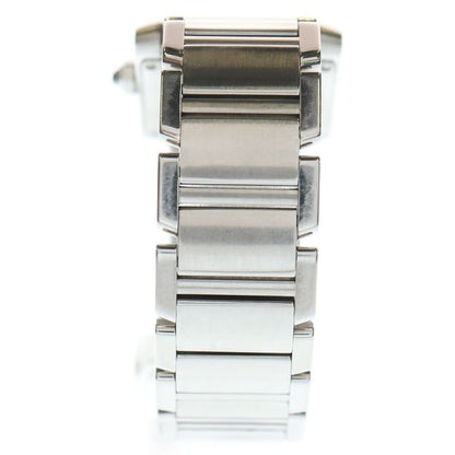 Cartier Tank Francaise MM Silver Dial SS Quartz Stainless Steel Watch