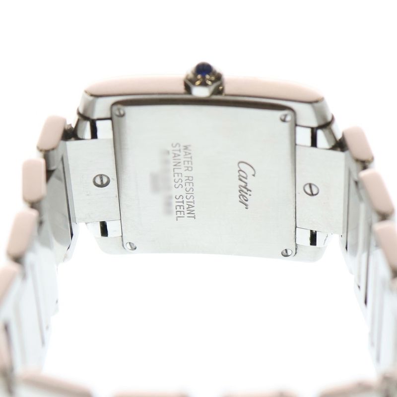 Cartier Tank Francaise MM Silver Dial SS Quartz Stainless Steel Watch