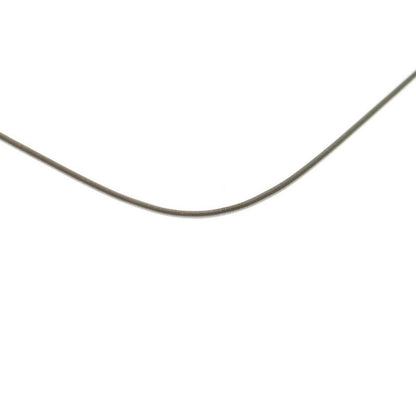 Hermes Cube Logo Wire Necklace Silver Light Blue