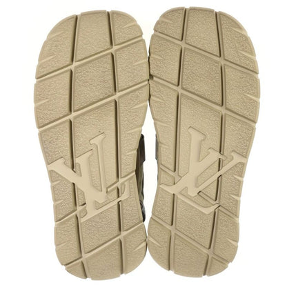 Louis Vuitton Monogram Canvas Suede Chameleon Sandals Khaki