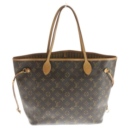 Louis Vuitton Monogram Neverfull MM Leather Tote Brown