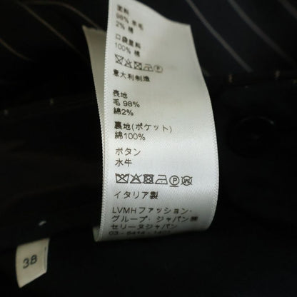 Celine Multi Pocket Zip Up Striped Pattern Slack Pants Black
