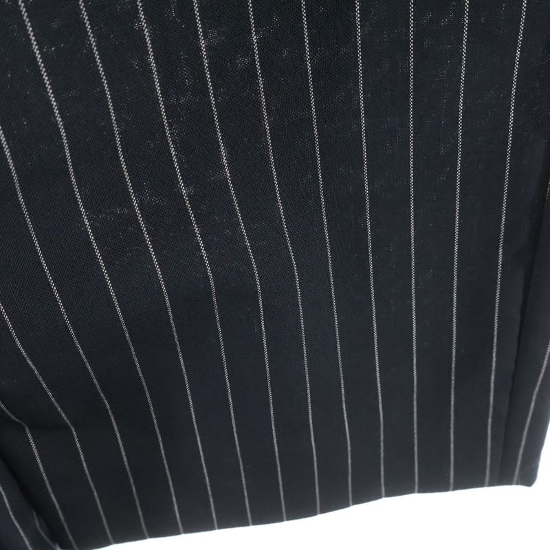 Celine Multi Pocket Zip Up Striped Pattern Slack Pants Black