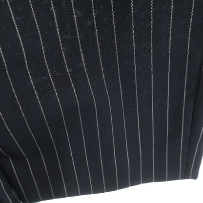 Celine Multi Pocket Zip Up Striped Pattern Slack Pants Black