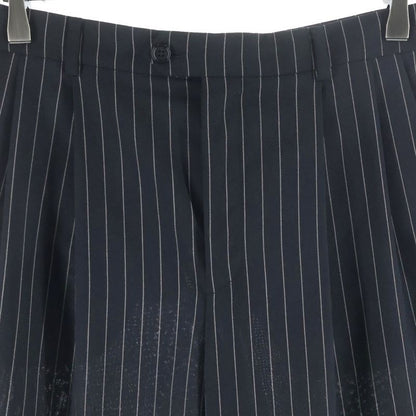 Celine Multi Pocket Zip Up Striped Pattern Slack Pants Black
