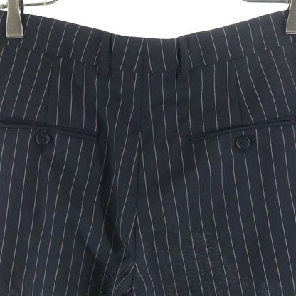 Celine Multi Pocket Zip Up Striped Pattern Slack Pants Black