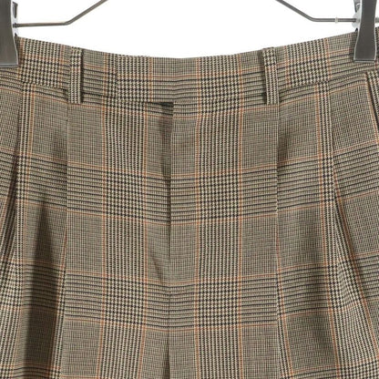 Celine Multi Pocket Zip Up Plaid Trousers Pants Brown