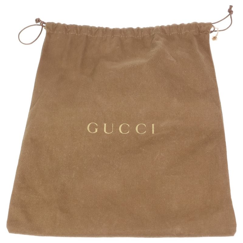 Gucci Embossed Logo Straight Tip Leather Shoes Brown