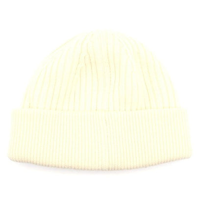 Loewe Ribbed Wool Knit Hat Cap White