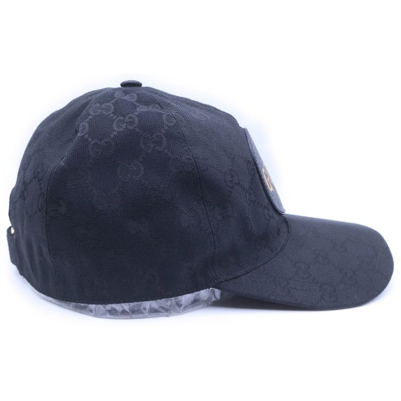 Gucci GG Canvas Logo Baseball Cap Hat Black