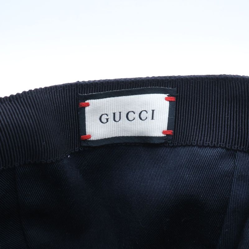 Gucci GG Canvas Logo Baseball Cap Hat Black