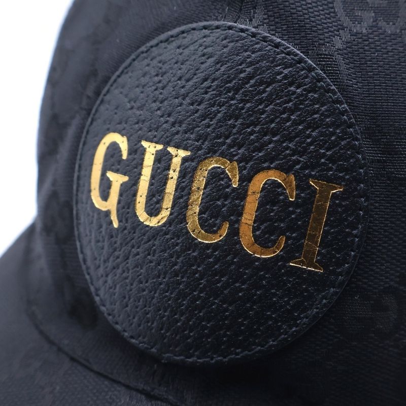 Gucci GG Canvas Logo Baseball Cap Hat Black