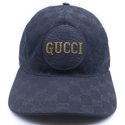 Gucci GG Canvas Logo Baseball Cap Hat Black