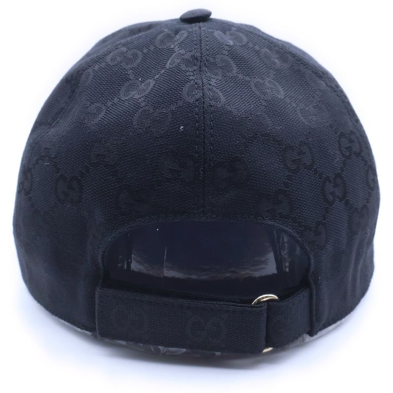 Gucci GG Canvas Logo Baseball Cap Hat Black