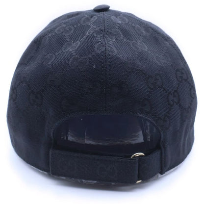 Gucci GG Canvas Logo Baseball Cap Hat Black
