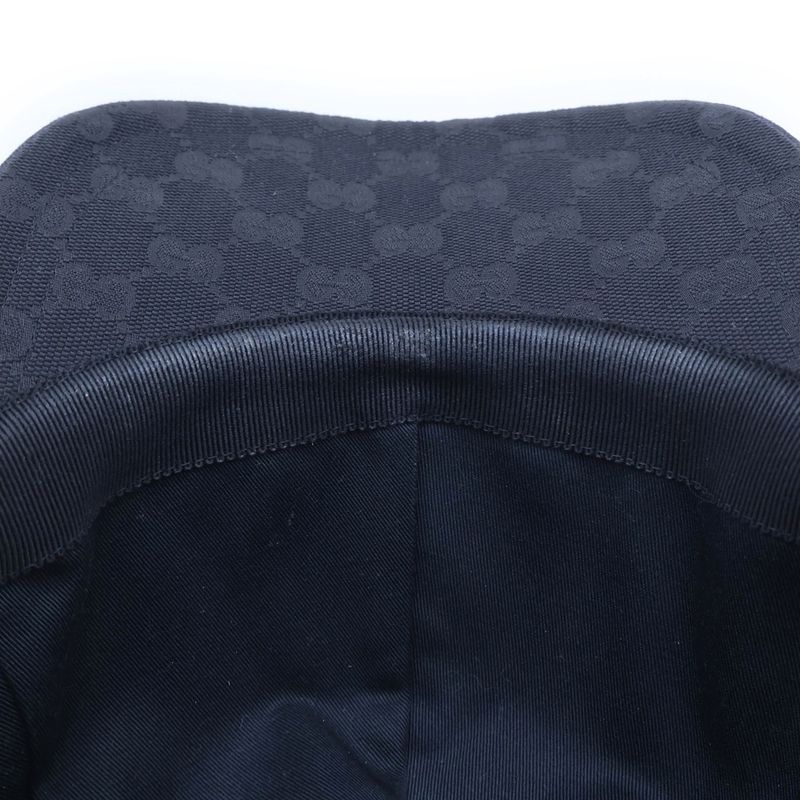 Gucci GG Canvas Logo Baseball Cap Hat Black
