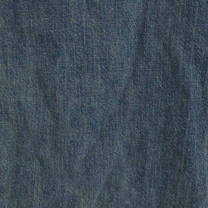 Saint Laurent Paris Floral Embroidery Long Sleeve Denim Shirt Indigo