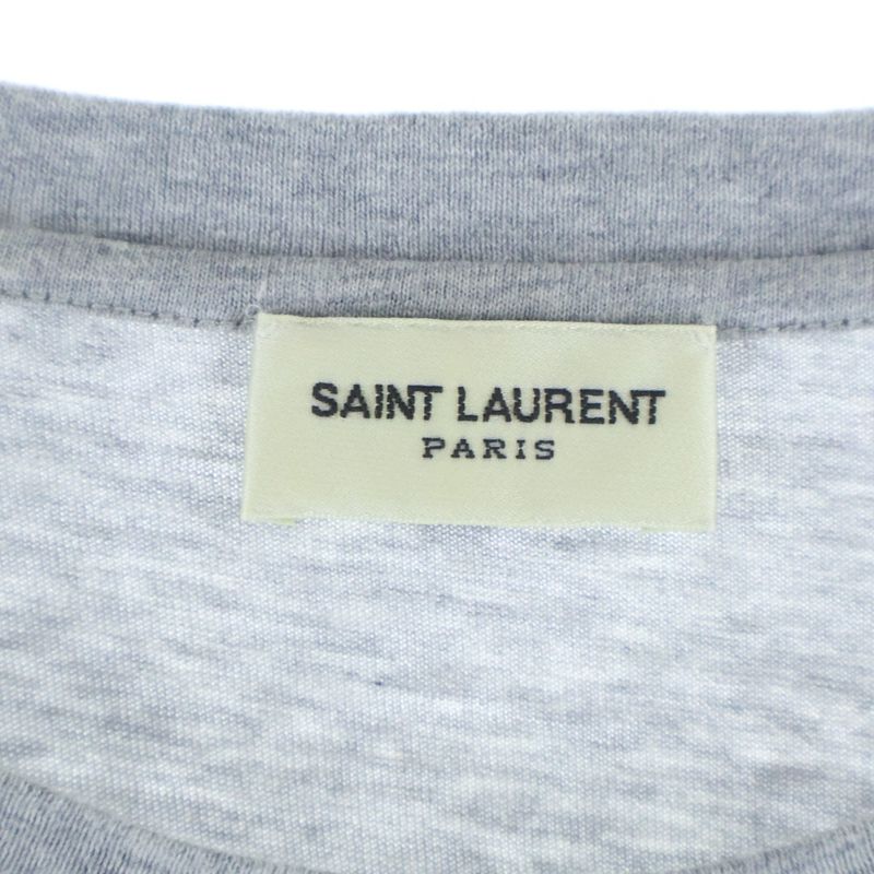 Saint Laurent Paris Logo Short Sleeve T-Shirt Black