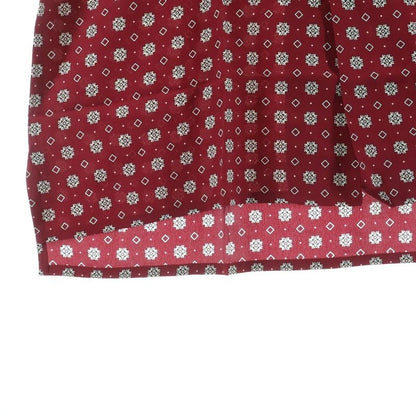 Saint Laurent Paris All Over Pattern Silk Short Sleeve Shirt Red