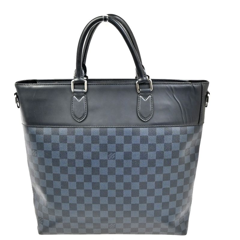 Louis Vuitton Newport Tote Damier Cobalt Navy Leather Navy Leather