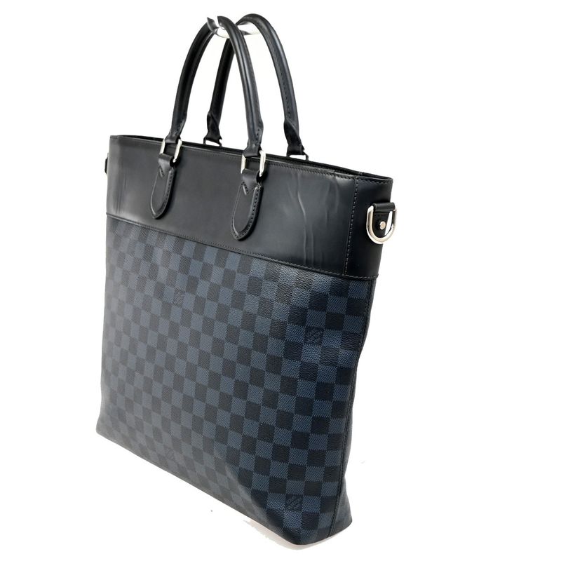 Louis Vuitton Newport Tote Damier Cobalt Navy Leather Navy Leather