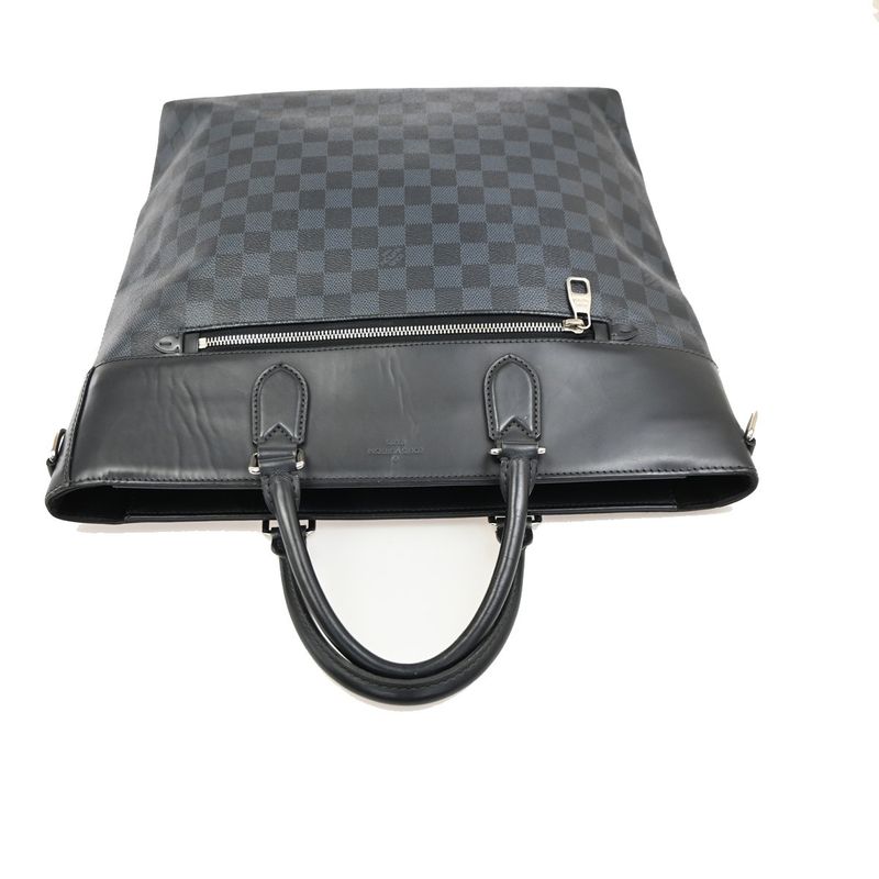 Louis Vuitton Newport Tote Damier Cobalt Navy Leather Navy Leather