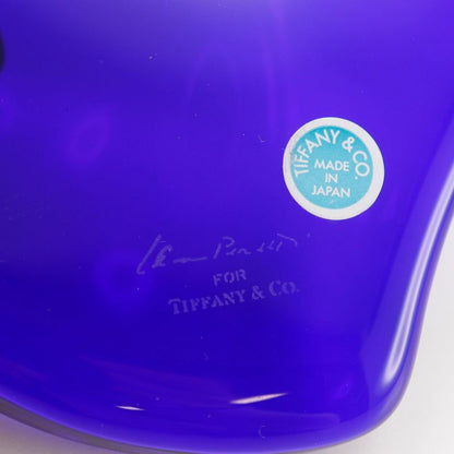 Tiffany & Co Heart Paperweight Elsa Peretti Glass Blue Shoulder Bag
