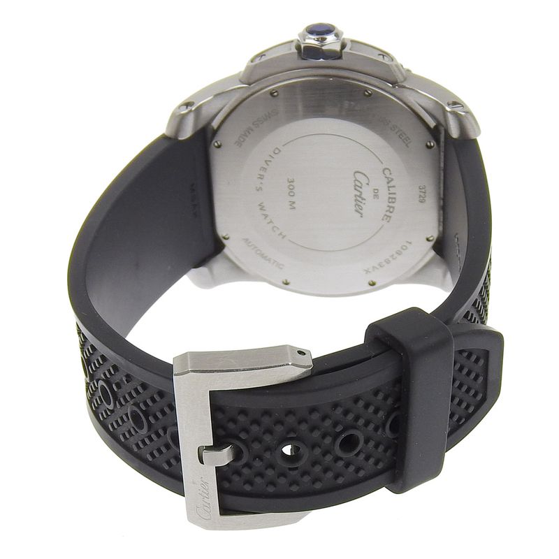 Cartier Calibur Diver Stainless Steel Rubber Watch