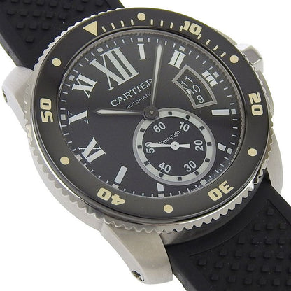 Cartier Calibur Diver Stainless Steel Rubber Watch