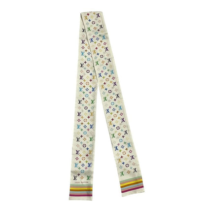 Louis Vuitton Twill Scarf Monogram Silk White
