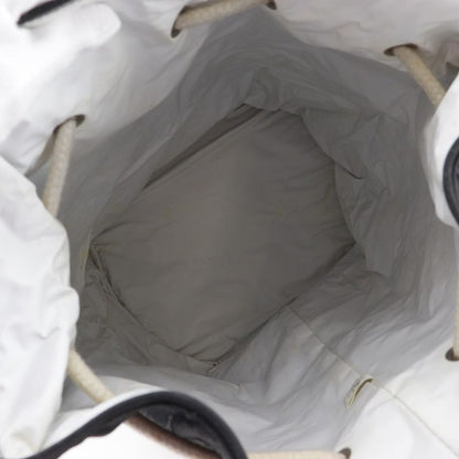 Chanel Pull Logo Drawstring Cotton Black Shoulder Bag